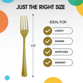 Heavy Duty Gold Plastic Forks | Case of 1200